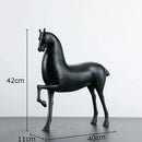 GobekUsa Black Horse Sculpture Desk Decoration - Modern Minimalist Room Decor