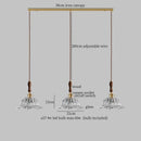 GobekUsa Glass LED Pendant Lamp Petal Lampshade for Bedroom Living Dining Room