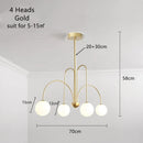 GobekUsa Glass Ball Pendant Chandelier with LED for Dining Living Bar Kitchen Island