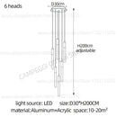 GobekUsa LED Nordic Cylinder Chandelier: Modern Indoor Lighting for Staircase & Decoration