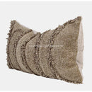 GobekUsa Chestnut Brown Wabi Sabi Lumbar Pillow Case with Heavy Texture