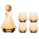 GobekUsa Diamond Crystal Glass Water Kettle Cup Set - Clear Luxury Juice Pitcher