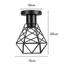 GobekUsa Industrial LED Ceiling Light: Modern Retro Loft Plafonniers for Living Room Kitchen Cage Home Decor