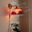 GobekUsa Japanese Style LED Glass Copper Wall Lamp Sconce for Restaurant, Bar, Bedroom, Bathroom