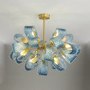 GobekUsa Blue Queen Crystal Glass Chandelier for Staircase Lighting