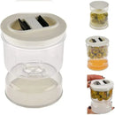 GobekUsa Hourglass Pickle & Olive Dispenser Jar for Kitchen Juice Separator