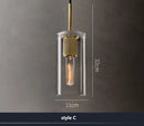 GobekUsa Clear Glass LED Pendant Light Gold Metal ChandelierMarshalAsLED Hanging Lamp
