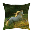 GobekUsa Galloping Horse Pillowcase: Wild Horse Print Linen Cushion Cover for Home Decoration