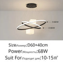 GobekUsa LED Chandelier: Modern Living Room Kitchen Hanging Light, White Indoor Lighting Fixture