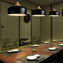 Black Wood Industrial Pendant Light