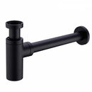 GobekUsa Brass Round Siphon P-Trap Set with Pop-Up Drainer Gun Grey