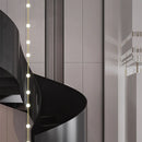 GobekUsa Linear Glass Art Chandelier | Minimalist Black/Gold | 5/6/7/8 Heads Creative Design