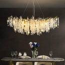 GobekUsa Crystal LED Chandelier: Luxury Pendant Lamp for Home Decor