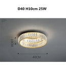 GobekUsa Gold Steel LED Dimmable Ceiling Lights Luxury Crystal Fixture