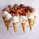 GobekUsa Ice Cream Cone Holder Stand: Durable Acrylic Display Rack for Cupcakes & Cones