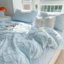 GobekUsa Diamond Grid Jacquard Bedding Sets: Cooling, Soft Duvet Cover for Summer & Autumn