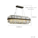 GobekUsa Black LED Crystal Chandelier for Dining Room Luxury Design