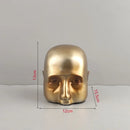 GobekUsa Golden Head Half Face Resin Sculpture Abstract Portrait Home Decor Figurine