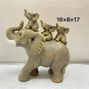 GobekUsa Elephant Family Figurine Resin Calf Kids Miniature Ornament Decoration