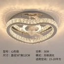 GobekUsa Crystal LED Ceiling Fan Remote Control Modern Bedroom Light Fixtures