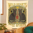 GobekUsa Cat Hearts Tapestry Wall Hanging for Boho Home Decor