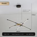 GobekUsa Black LED Ceiling Chandelier for Nordic Modern Home Decor