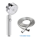 GobekUsa Double Panel Turbo Shower Head with Spiral Water Flow and One Key Stop
