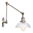 GobekUsa LED Glass Swing Arm Wall Lamps for Bedroom, Bathroom, and Stairway