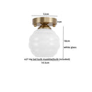 GobekUsa Creamy Glass Iron LED Ceiling Light - Modern Indoor Lighting Fixtures