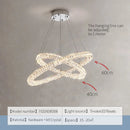 GobekUsa Crystal Chandelier Ring - Elegant Light Luxury for Living Room, Dining Room & Bedroom