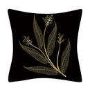 45x45cm Golden Leaves Pillow Cases by GobekUsa - Nordic Ins Black Sofa Decor