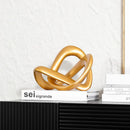 GobekUsa Golden Twisted Dough Rope Knot Ornaments Geometric Line Home Decoration