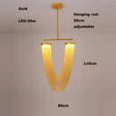 GobekUsa LED Aluminum Ceiling Chandelier Lighting Hanging Lamps for Foyer