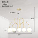 GobekUsa LED Glass Ball Ceiling Chandelier for Home Decor Lighting