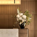 GobekUsa Gold Foil Ceramic Vase for Flower Arrangement and Home Decoration