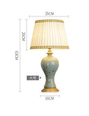 GobekUsa Country Ceramic Table Lamp for Eye Protection, Bedroom Decor & Study
