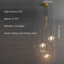 GobekUsa Glass Ball LED Chandelier, Modern Minimalist Loft Villa Staircase Decor