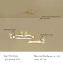 GobekUsa LED Butterfly Chandelier Pendant Light for Modern Living Room