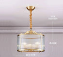 GobekUsa Glass Chandelier: Golden Copper Luxury Ceiling Pendant Light Fixture for Living Room