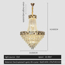 GobekUsa Crystal Chandelier: Smart Dimming Duplex Villa Pendant for Luxe Living Rooms