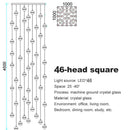 GobekUsa Crystal Ceiling Chandelier for Staircase & Hallway, Elegant Long Cable Pendant Light