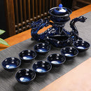 GobekUsa Dragon Kung Fu Tea Set: High-End Bone China Teapot & Cup, Automatic, Holiday Gift