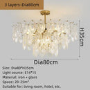 GobekUsa Elegant Glass Chandelier with LED Lights for Home Décor