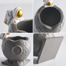 GobekUsa Astronaut Cosmonaut Pen Holder Figurines for Home Office Desk Decoration