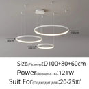 GobekUsa Acrylic LED Ring Pendant Light Modern Minimalist Art Decor Chandelier