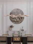Vintage Resin Leaf Pendant Light With Iron Finish