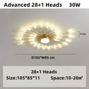 GobekUsa LED Firework Chandelier: Modern Nordic Living Room Bedroom Pendant Light Fixtures