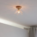 GobekUsa Glass Wood LED Ceiling Light Modern Ceiling Lamp