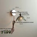 GobekUsa Crystal Iron LED Wall Light Modern Bedside Lamp Clear Glass Wandlamp