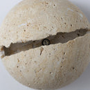 GobekUsa Dino Egg Stone Wall Lamp Yellow Travertine Hemisphere LED Sconce